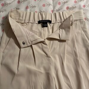 French Connection Beige Pleated Trousers